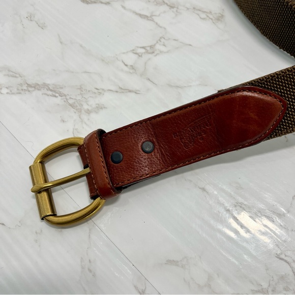 REDWING classic roller bar canvas and leather BELT - Picture 2 of 6